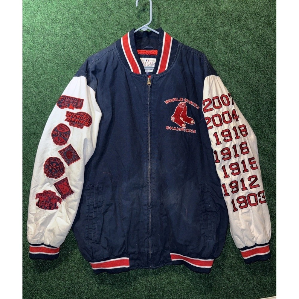 Vintage Boston Red Sox 7 World Series Logo Jacket XXL Y2K M15